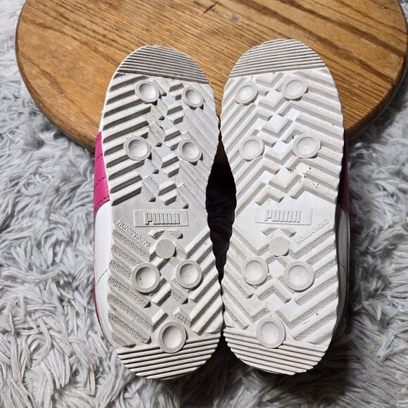 Retro y2k Puma Roma Kids 12C Size Basic Puma White And Pink Shoes Sneakers - Picture 6 of 7